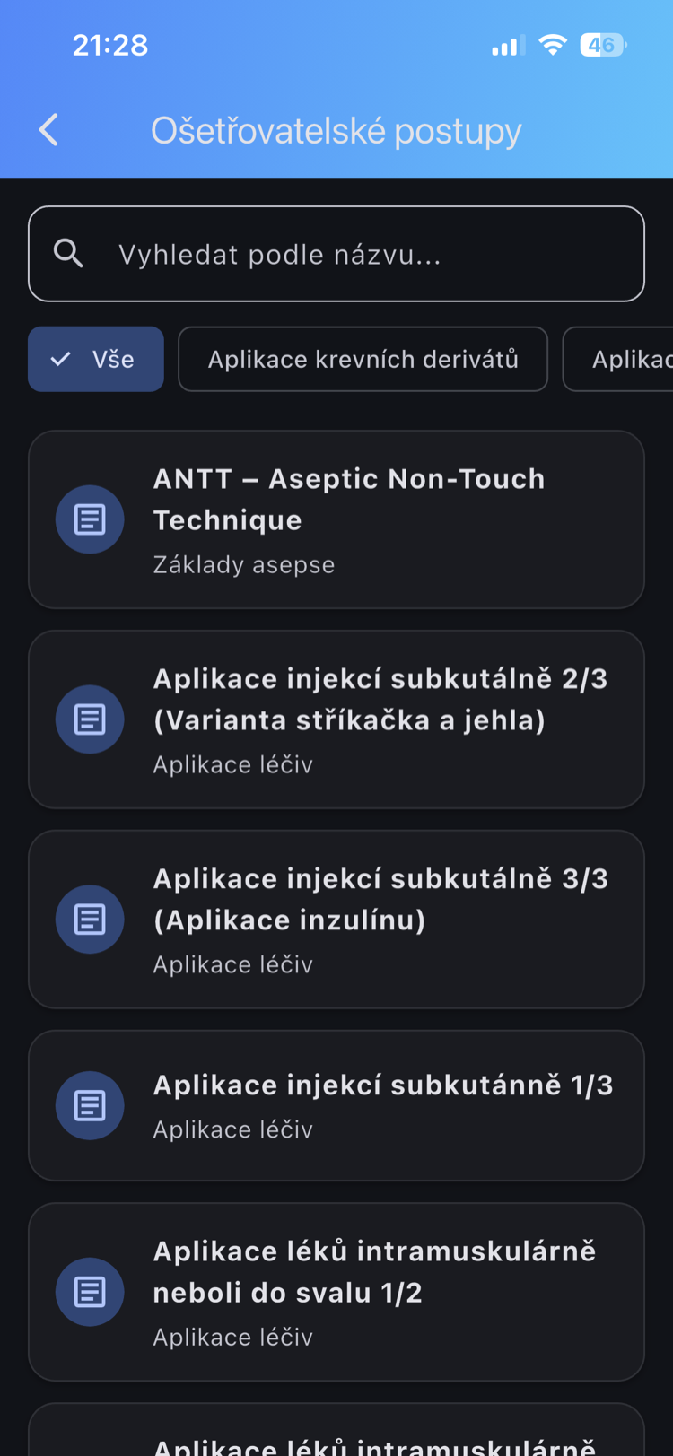 Ošetřovatelské postupy