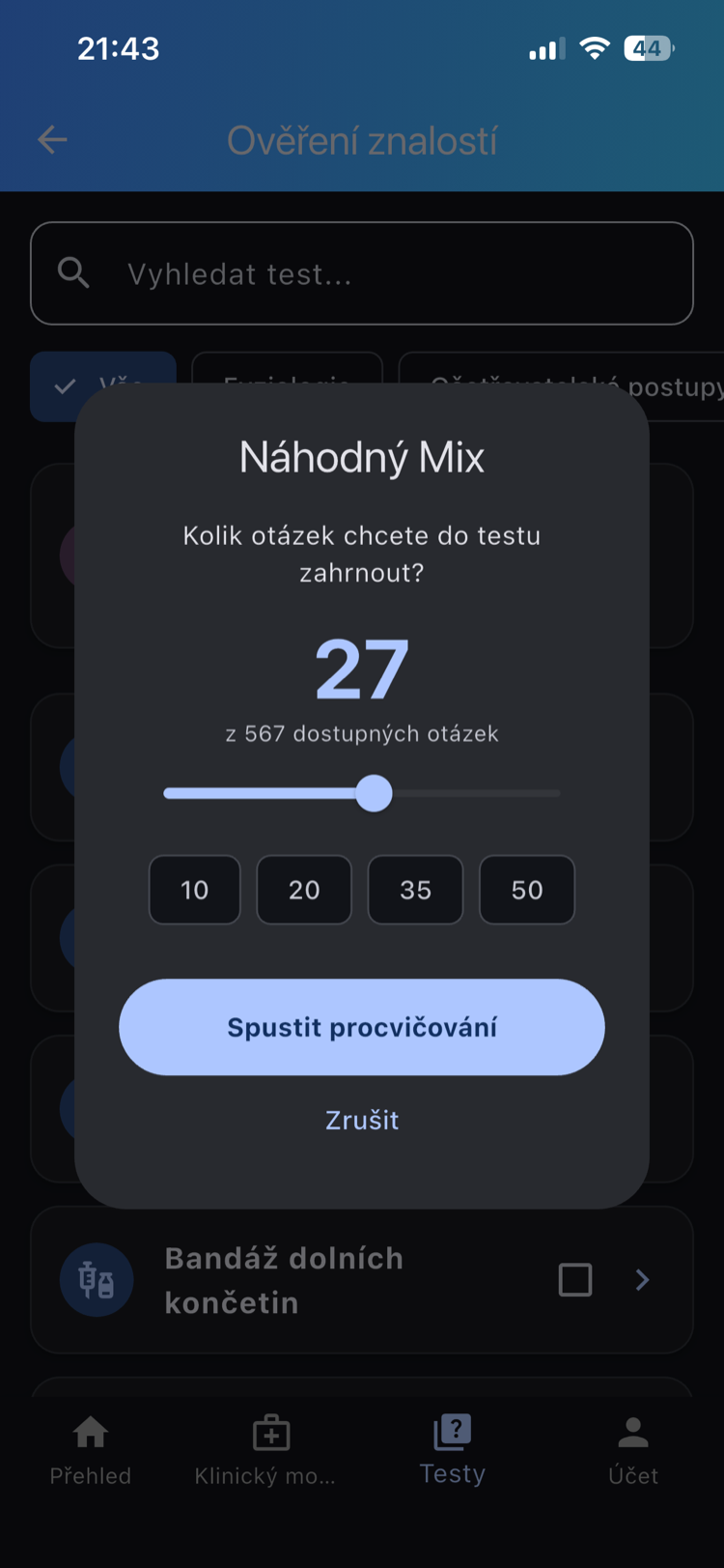 Generátor testů